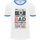 Photography Your Face Funny Photographer Mens White Ringer T-Shirt White/Royal Blue