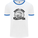 Daddy & Sons Best Friends Father's Day Mens White Ringer T-Shirt White/Royal Blue