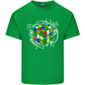 Rubik's Cube Equation Funny Puzzle Enigma Mens Cotton T-Shirt Tee Top Irish Green