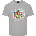 Rubik's Cube Equation Funny Puzzle Enigma Mens Cotton T-Shirt Tee Top Sports Grey