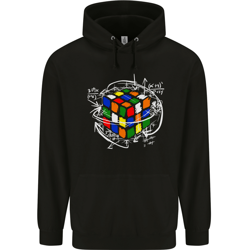 Rubix Cube Equation Funny Puzzle Enigma Childrens Kids Hoodie Black