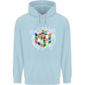 Rubix Cube Equation Funny Puzzle Enigma Childrens Kids Hoodie Light Blue