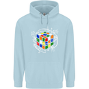 Rubix Cube Equation Funny Puzzle Enigma Childrens Kids Hoodie Light Blue