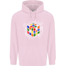 Rubix Cube Equation Funny Puzzle Enigma Childrens Kids Hoodie Light Pink