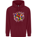Rubix Cube Equation Funny Puzzle Enigma Childrens Kids Hoodie Maroon