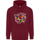 Rubix Cube Equation Funny Puzzle Enigma Childrens Kids Hoodie Maroon