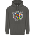 Rubix Cube Equation Funny Puzzle Enigma Childrens Kids Hoodie Storm Grey