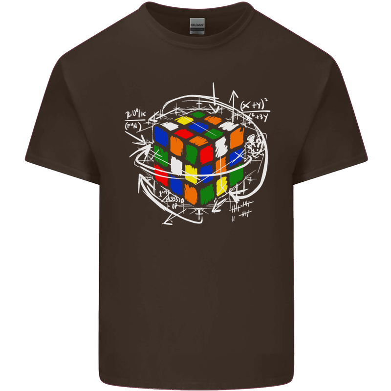Rubix Cube Equation Funny Puzzle Enigma Kids T-Shirt Childrens Chocolate