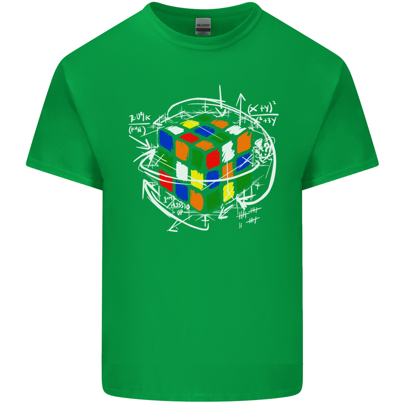 Rubix Cube Equation Funny Puzzle Enigma Kids T-Shirt Childrens Irish Green