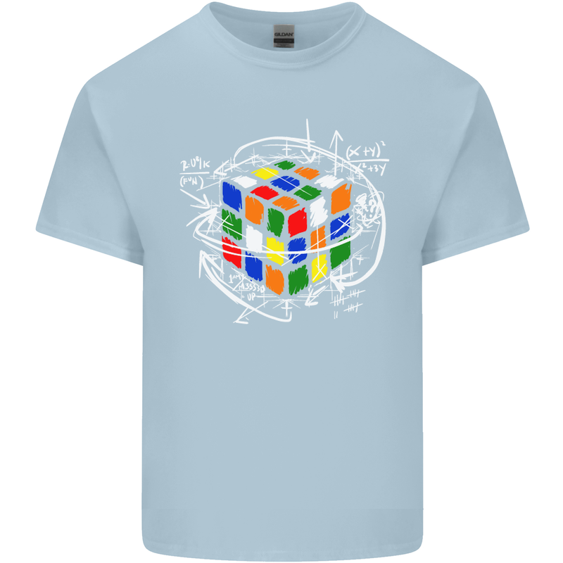 Rubix Cube Equation Funny Puzzle Enigma Kids T-Shirt Childrens Light Blue