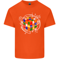 Rubix Cube Equation Funny Puzzle Enigma Kids T-Shirt Childrens Orange