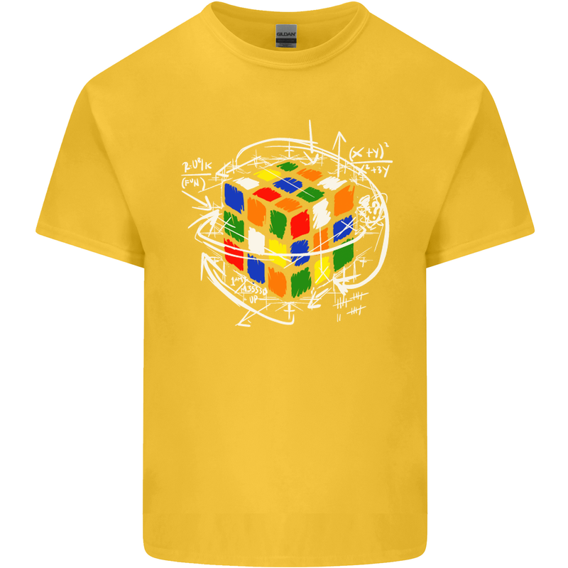 Rubix Cube Equation Funny Puzzle Enigma Kids T-Shirt Childrens Yellow
