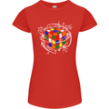 Rubix Cube Equation Funny Puzzle Enigma Womens Petite Cut T-Shirt Red