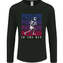 Rugby Passion Is the Key Player Union Mens Long Sleeve T-Shirt Black