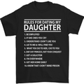Rules for Dating My Daughter Father's Day Mens T-Shirt Cotton Gildan Black