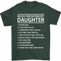 Rules for Dating My Daughter Father's Day Mens T-Shirt Cotton Gildan Forest Green