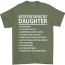 Rules for Dating My Daughter Father's Day Mens T-Shirt Cotton Gildan Military Green