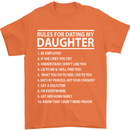 Rules for Dating My Daughter Father's Day Mens T-Shirt Cotton Gildan Orange