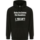 Rules for Dating My Daughters Father's Day Mens 80% Cotton Hoodie Black