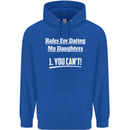 Rules for Dating My Daughters Father's Day Mens 80% Cotton Hoodie Royal Blue
