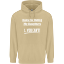 Rules for Dating My Daughters Father's Day Mens 80% Cotton Hoodie Sand