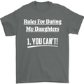 Rules for Dating My Daughters Father's Day Mens T-Shirt Cotton Gildan Charcoal