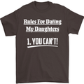 Rules for Dating My Daughters Father's Day Mens T-Shirt Cotton Gildan Dark Chocolate