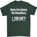 Rules for Dating My Daughters Father's Day Mens T-Shirt Cotton Gildan Forest Green