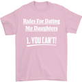 Rules for Dating My Daughters Father's Day Mens T-Shirt Cotton Gildan Light Pink