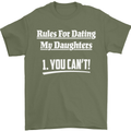 Rules for Dating My Daughters Father's Day Mens T-Shirt Cotton Gildan Military Green