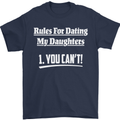 Rules for Dating My Daughters Father's Day Mens T-Shirt Cotton Gildan Navy Blue