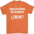 Rules for Dating My Daughters Father's Day Mens T-Shirt Cotton Gildan Orange