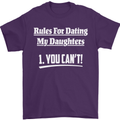Rules for Dating My Daughters Father's Day Mens T-Shirt Cotton Gildan Purple