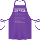 Rules for Dating My Niece Uncle's Day Funny Cotton Apron 100% Organic Purple