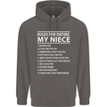 Rules for Dating My Niece Uncle's Day Funny Mens 80% Cotton Hoodie Charcoal