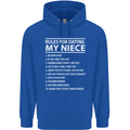 Rules for Dating My Niece Uncle's Day Funny Mens 80% Cotton Hoodie Royal Blue