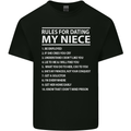 Rules for Dating My Niece Uncle's Day Funny Mens Cotton T-Shirt Tee Top Black