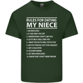 Rules for Dating My Niece Uncle's Day Funny Mens Cotton T-Shirt Tee Top Forest Green