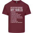 Rules for Dating My Niece Uncle's Day Funny Mens Cotton T-Shirt Tee Top Maroon