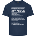 Rules for Dating My Niece Uncle's Day Funny Mens Cotton T-Shirt Tee Top Navy Blue