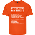 Rules for Dating My Niece Uncle's Day Funny Mens Cotton T-Shirt Tee Top Orange