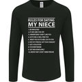 Rules for Dating My Niece Uncle's Day Funny Mens Long Sleeve T-Shirt Black
