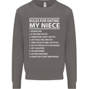 Rules for Dating My Niece Uncle's Day Funny Mens Sweatshirt Jumper Charcoal