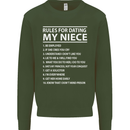 Rules for Dating My Niece Uncle's Day Funny Mens Sweatshirt Jumper Forest Green
