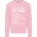 Rules for Dating My Niece Uncle's Day Funny Mens Sweatshirt Jumper Light Pink