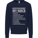 Rules for Dating My Niece Uncle's Day Funny Mens Sweatshirt Jumper Navy Blue