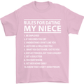 Rules for Dating My Niece Uncle's Day Funny Mens T-Shirt Cotton Gildan Light Pink