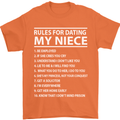 Rules for Dating My Niece Uncle's Day Funny Mens T-Shirt Cotton Gildan Orange