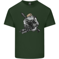 SAS Bulldog British Army Special Forces Mens Cotton T-Shirt Tee Top Forest Green