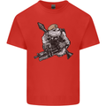 SAS Bulldog British Army Special Forces Mens Cotton T-Shirt Tee Top Red